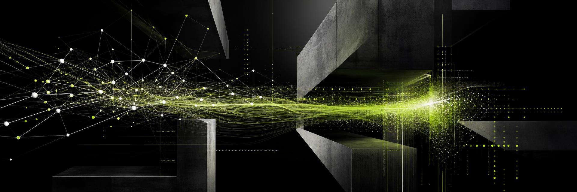 Abstract neural network connection visualization