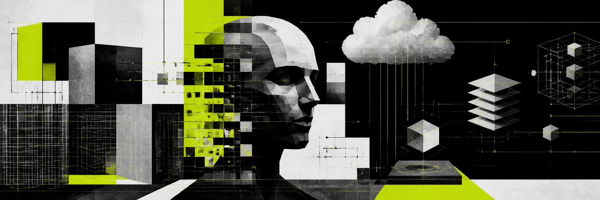 Abstract AI engineering visualization